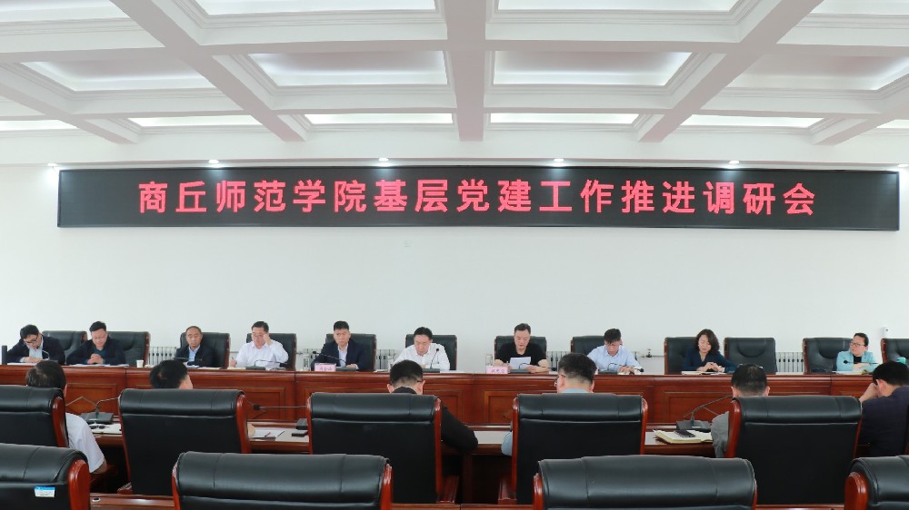 商丘师范学院召开基层党建工作推进调研会