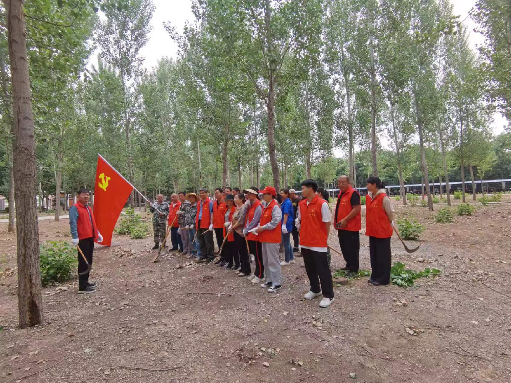 鹤壁能源化工职业学院后勤支部举办“清除杂草树木，美化校园环境” 主题党日活动